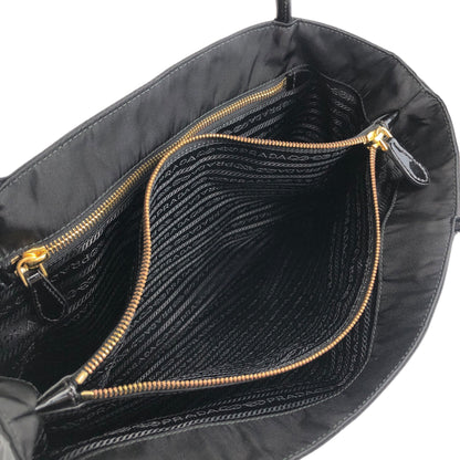 PRADA Tessuto Logo Handbag Black Vintage cmchvi
