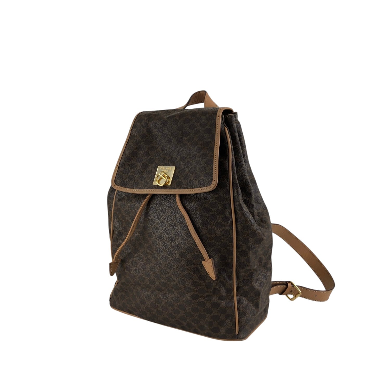 CELINE Macadam Gancini Backpack Brown Vintage sgrzzt