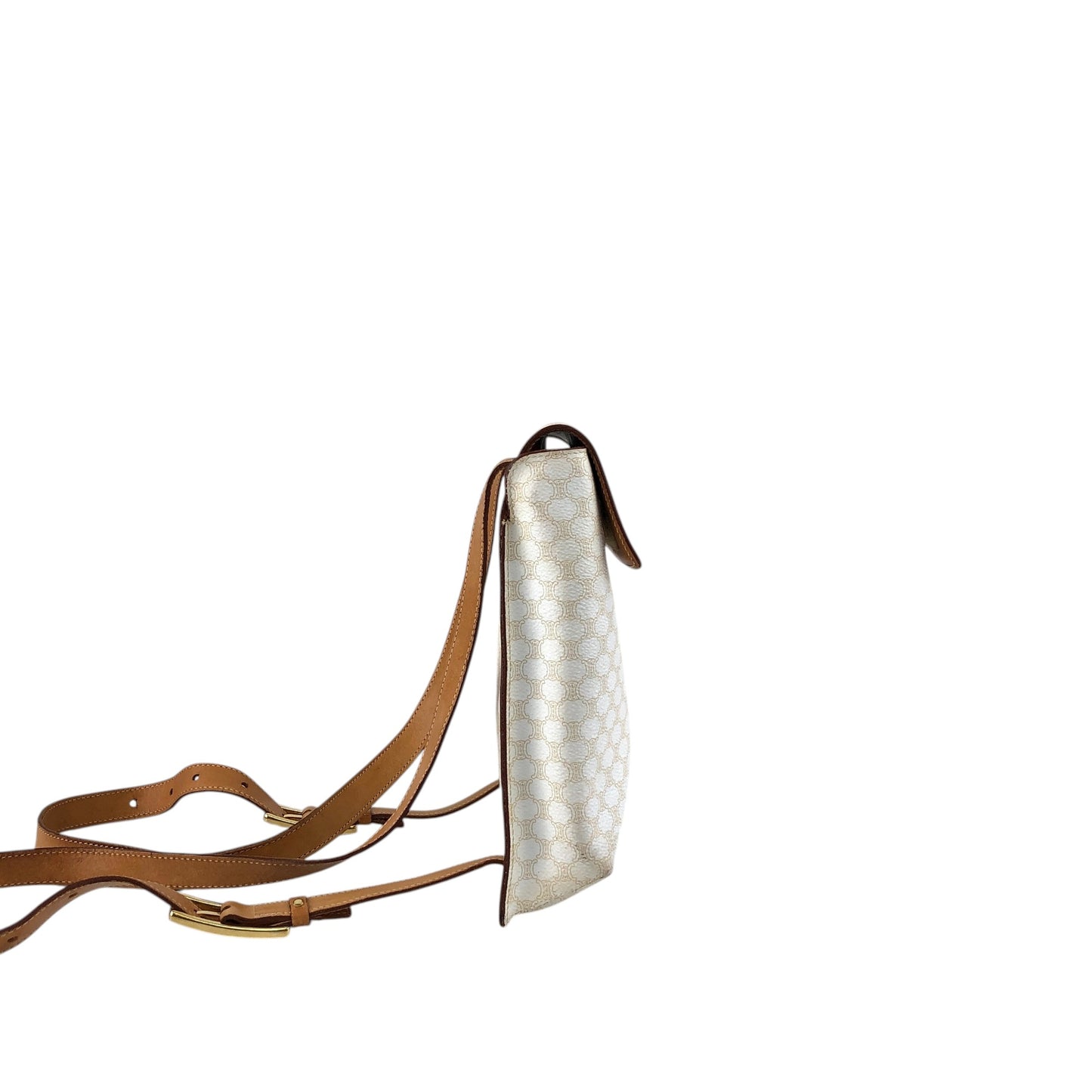 CELINE Macadam Backpack White Vintage w8wdat