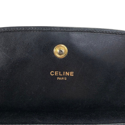 CELINE Blason Shoulder bag Black Vintage 3awaev