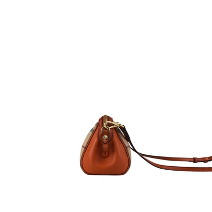 BURBERRY Nova Check Shoulder bag Beige×Orange Vintage 2e2732