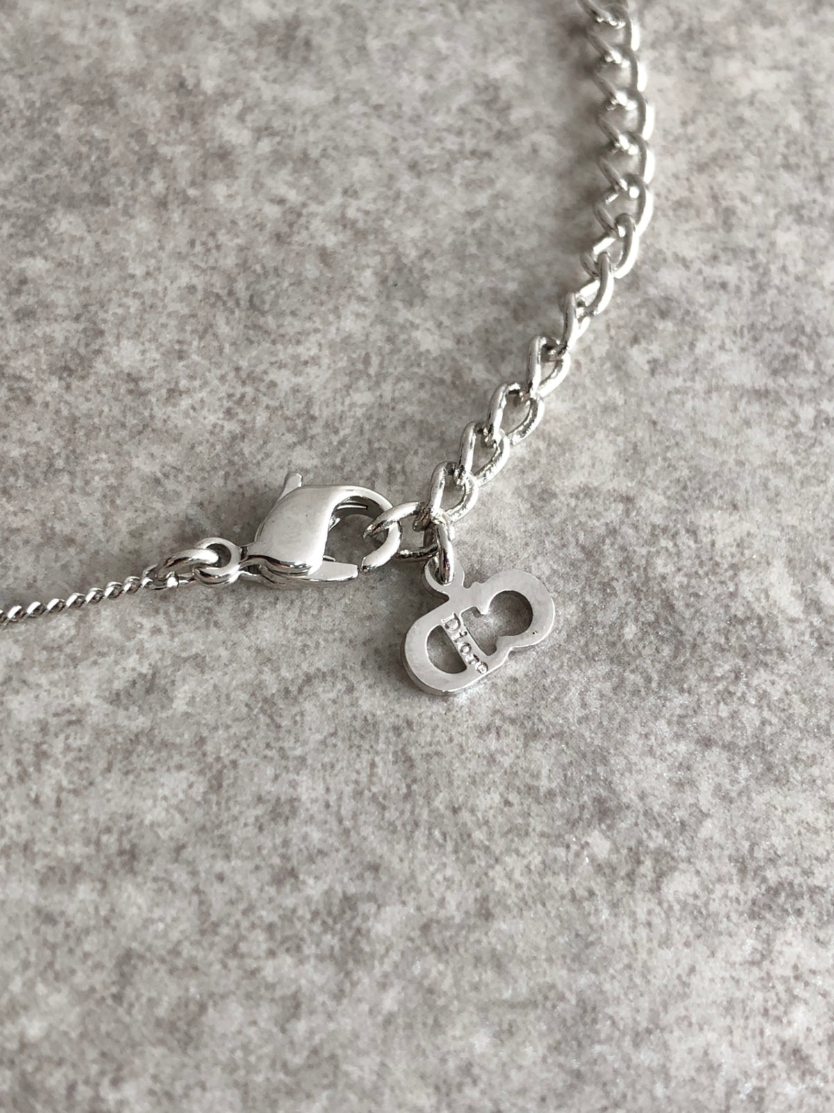 Christian Dior Logo Motif Bracelet Silver Vintage dcipgd