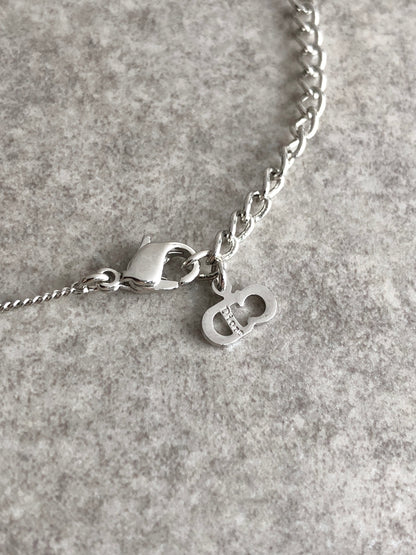 Christian Dior Logo Motif Bracelet Silver Vintage dcipgd