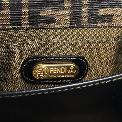 FENDI Zucca Lock Shoulder bag Brown Vintage mbiimu