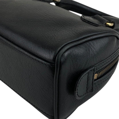 CELINE Two-way Handbag Shoulder bag Black Vintage 2j4avv