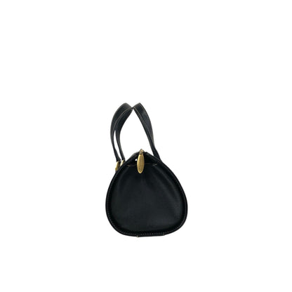 BURBERRY Logo Handbag Black Vintage vmkueb