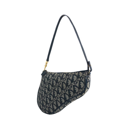 Christian Dior Trotter Shoulder bag Navy Vintage vtyw8k