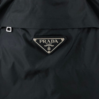 PRADA Tessuto Triangle Logo Handbag Totebag Black Vintage txv6yu