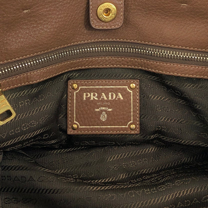 PRADA Logo Two-way Totebag Shoulder bag Brown Vintage 38ggy4