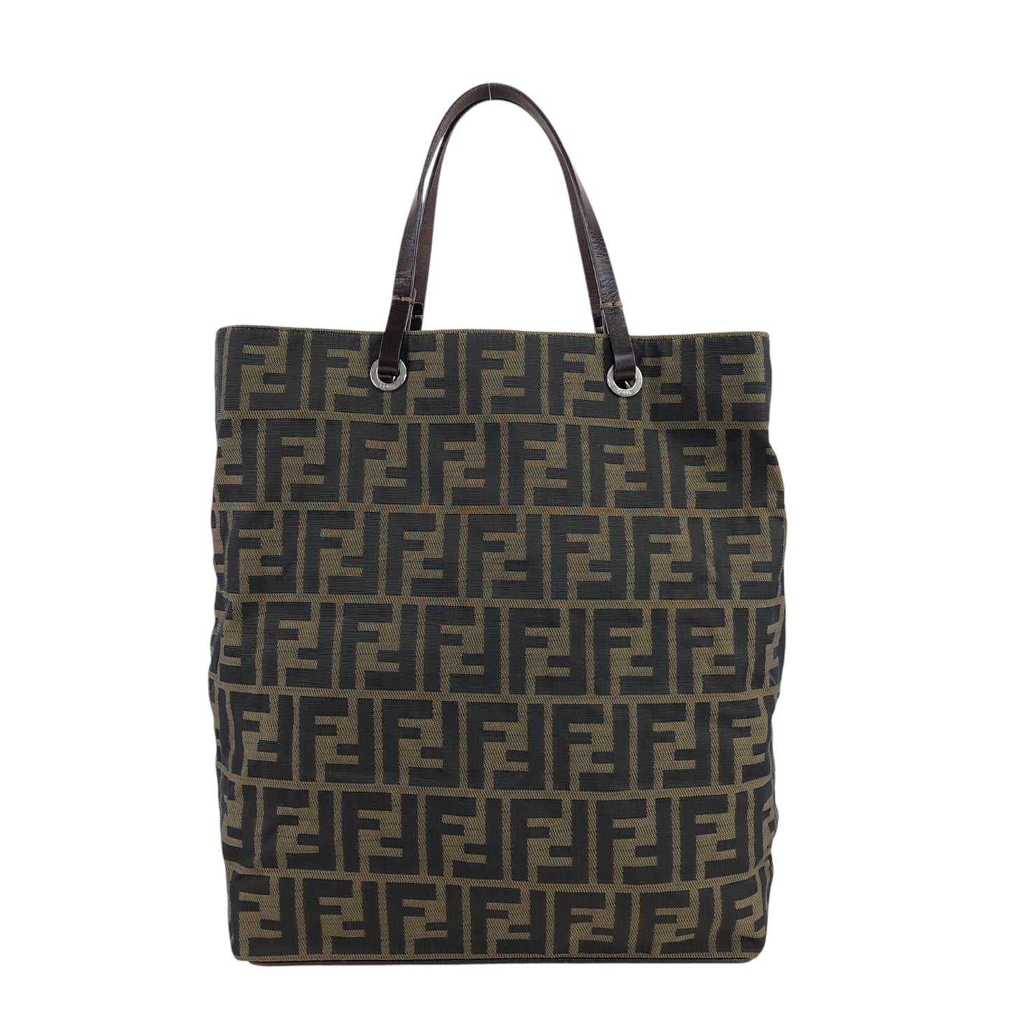 FENDI Zucca Handbag Totebag Brown Vintage fjksnk