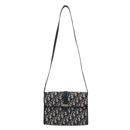 Christian Dior Trotter CD Logo 單肩包 海軍藍 復古 sajty4