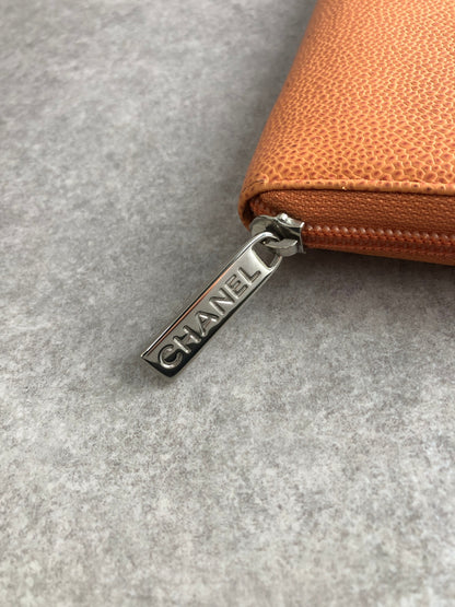 CHANEL Coco Mark Long Wallet Brown Vintage jrtiha