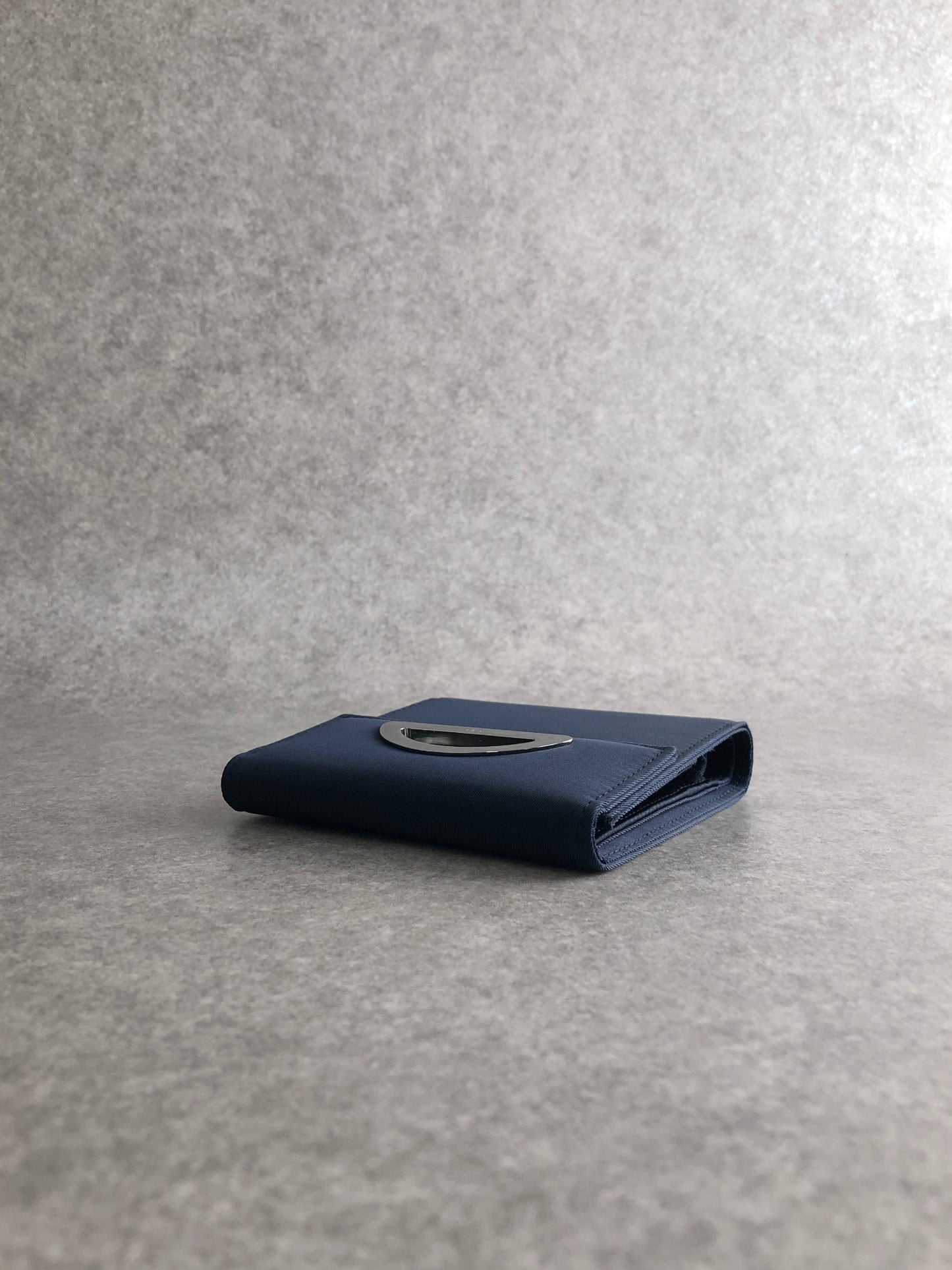 Christian Dior CD Logo Folded Wallet Navy Vintage 3mutvv