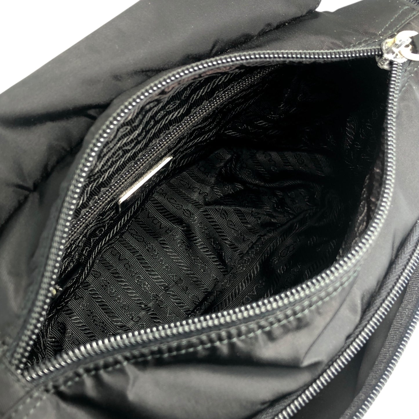 PRADA Triangle Logo Shoulder bag Black Vintage mv3hns