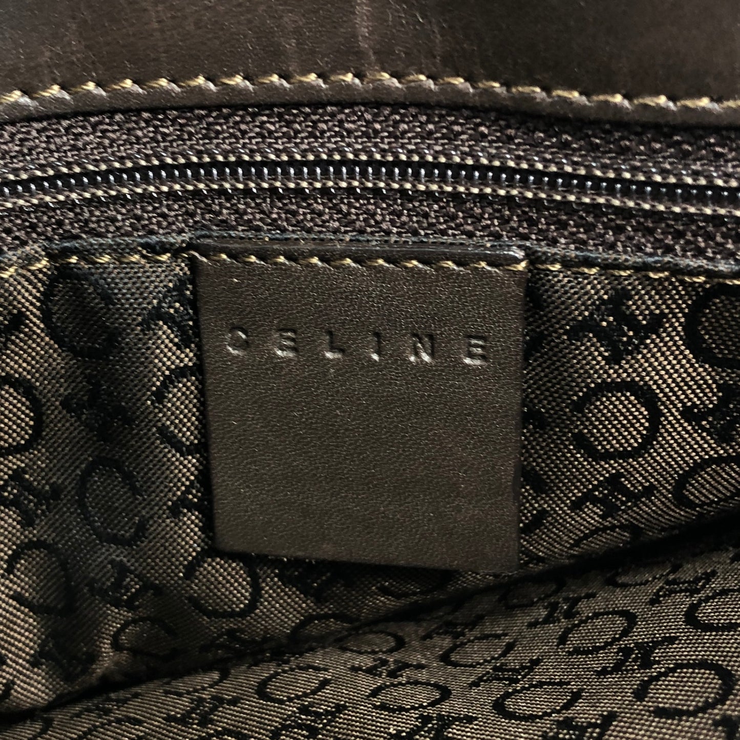 CELINE Macadam Shoulder bag Brown Vintage icsj8m