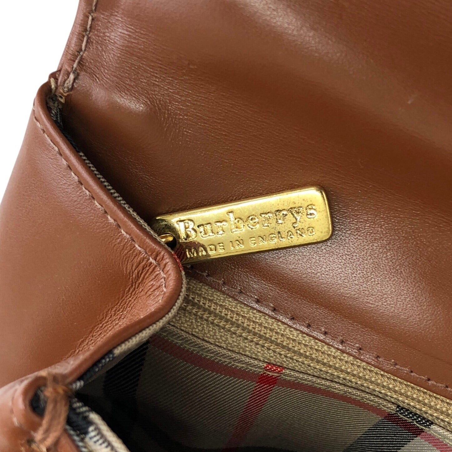 BURBERRY Top Handle Handbag Brown Vintage 6wvw6e
