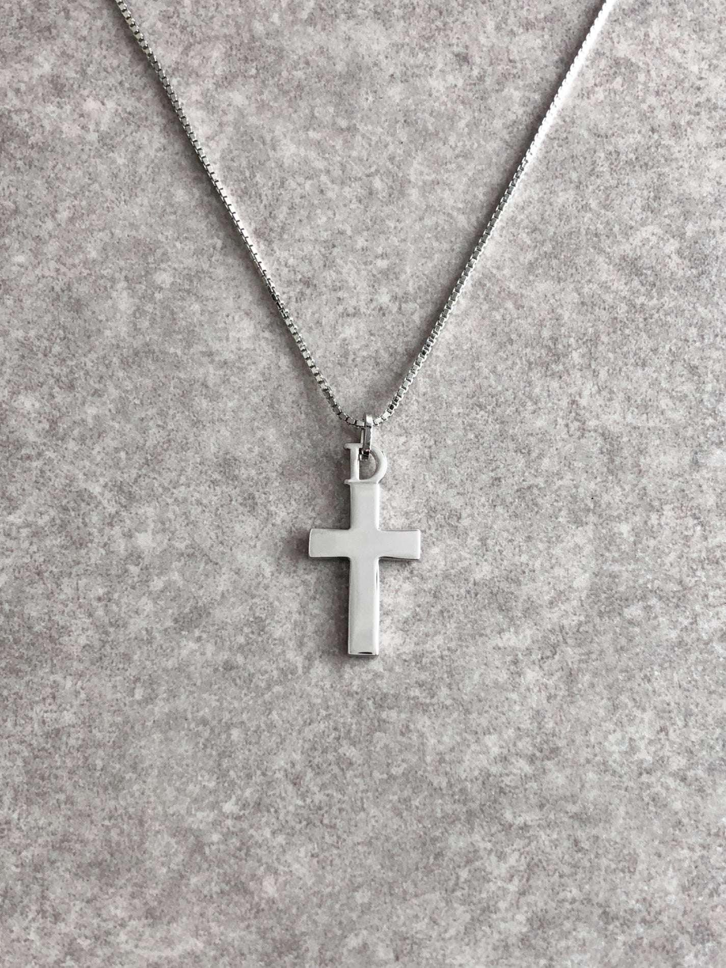 Christian Dior Cross Motif Necklace Silver Vintage pskcsi