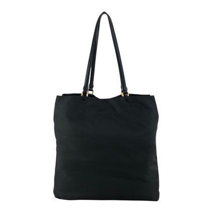 PRADA Tessuto Triangle Logo Handbag Totebag Black Vintage p8z2vd