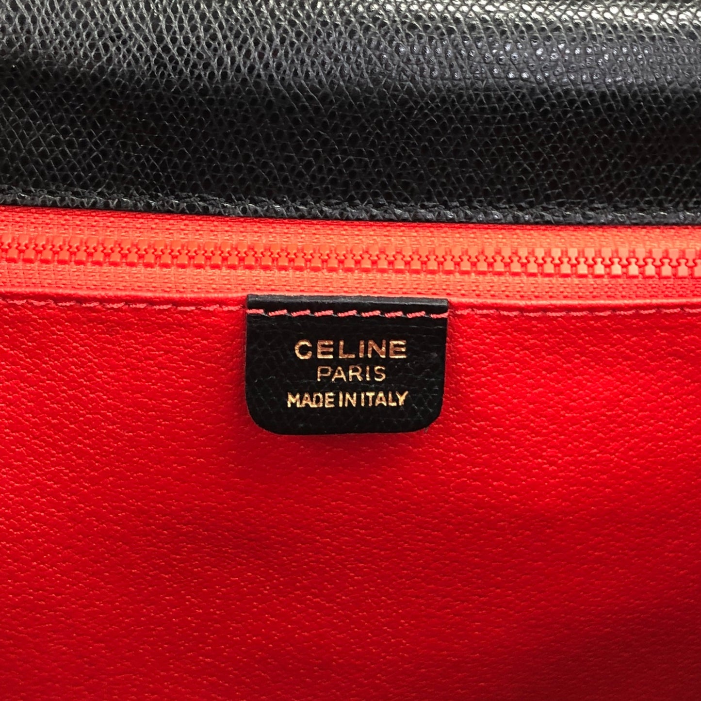 CELINE Turn Lock Shoulder bag Black Vintage txhccr