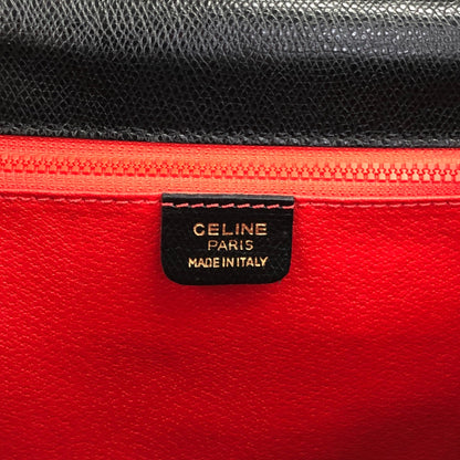 CELINE Turn Lock Shoulder bag Black Vintage txhccr