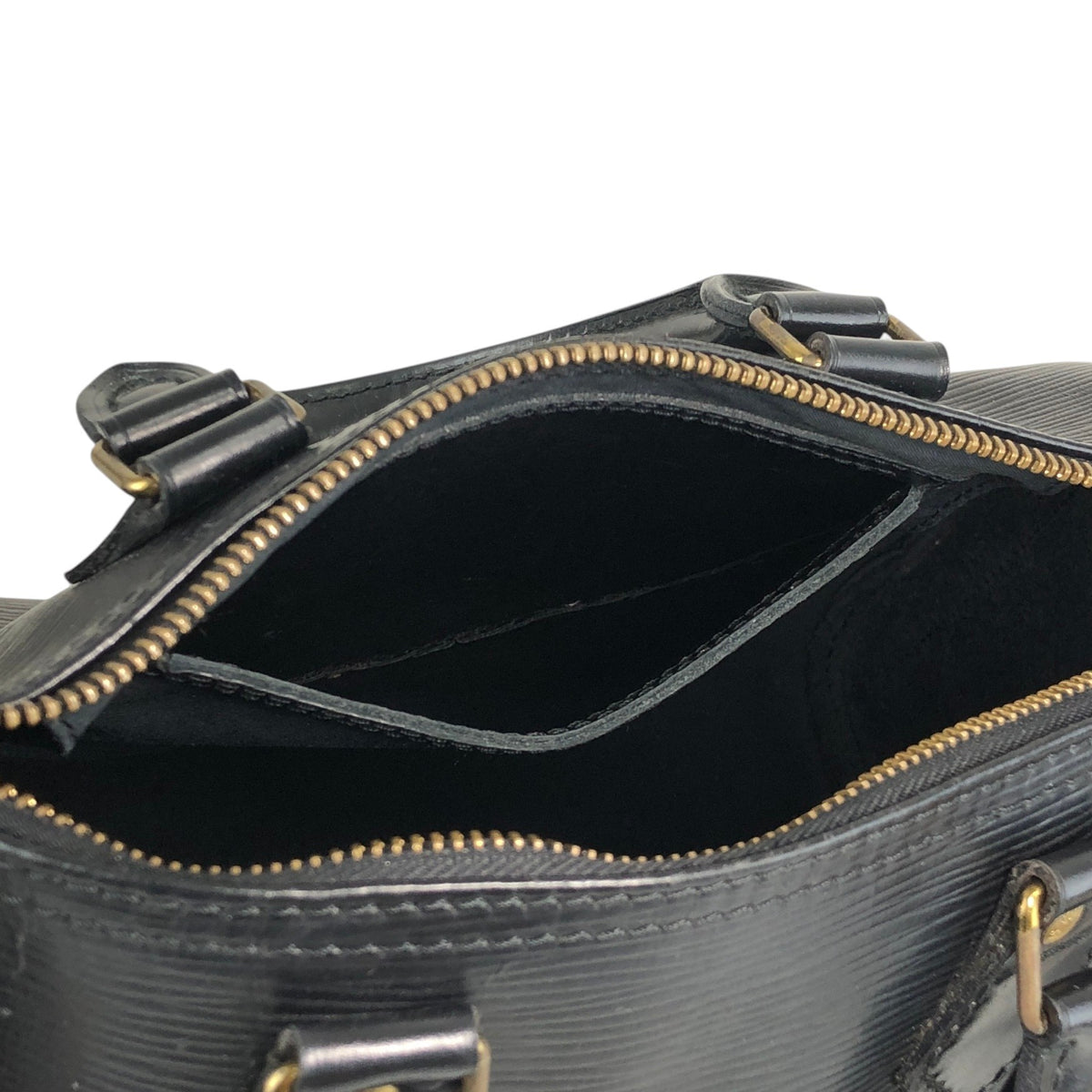 LOUIS VUITTON Epi Handbag Boston bag Black Vintage bria3m