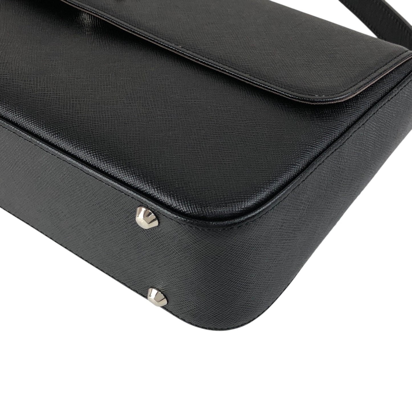 BURBERRY Logo Shoulder bag Black Vintage 5huwxe
