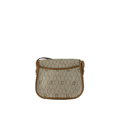 Christian Dior Honeycomb Pattern Logo Small Shoulder bag Beige Vintage wemn3x