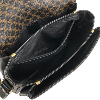 CELINE Macadam Front Buckle Shoulder bag Black Vintage 5wzcdj
