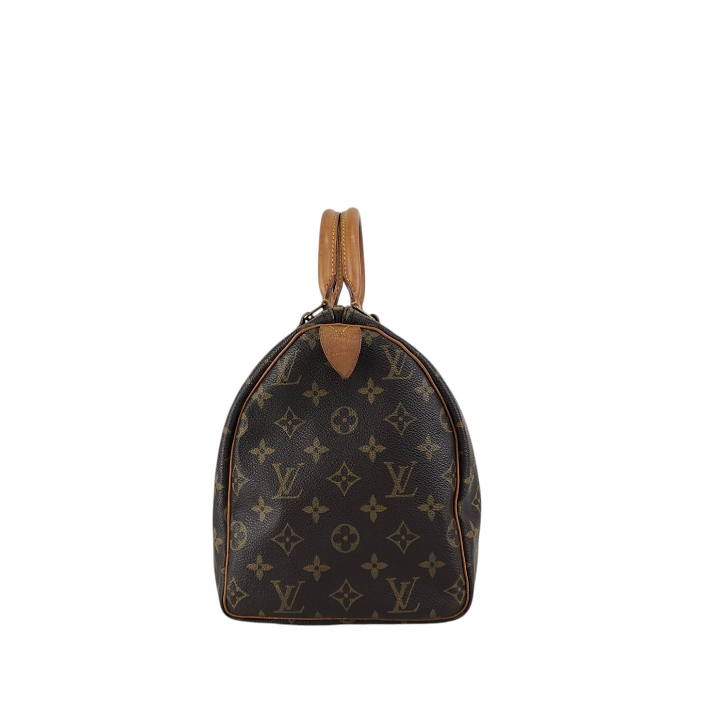 LOUIS VUITTON Monogram Small Boston bag Handbag Brown Vintage u4jnak