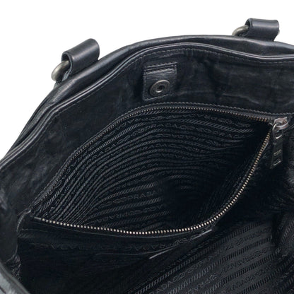 PRADA Logo Two-way Handbag Shoulder bag Black Vintage ctcsm5