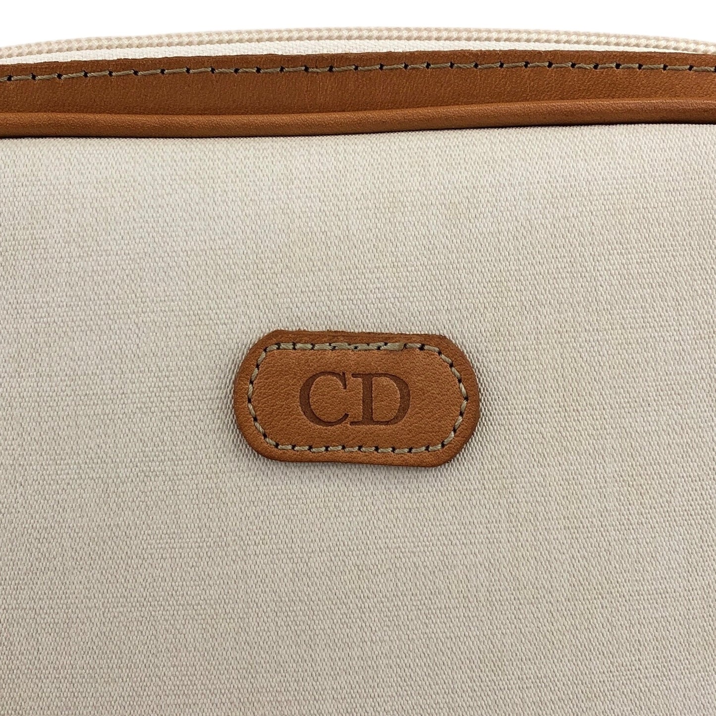 Christian Dior Logo Shoulder bag White Vintage xi7jwf