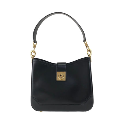 CELINE Gancini Shoulder bag Black Vintage ucswkg