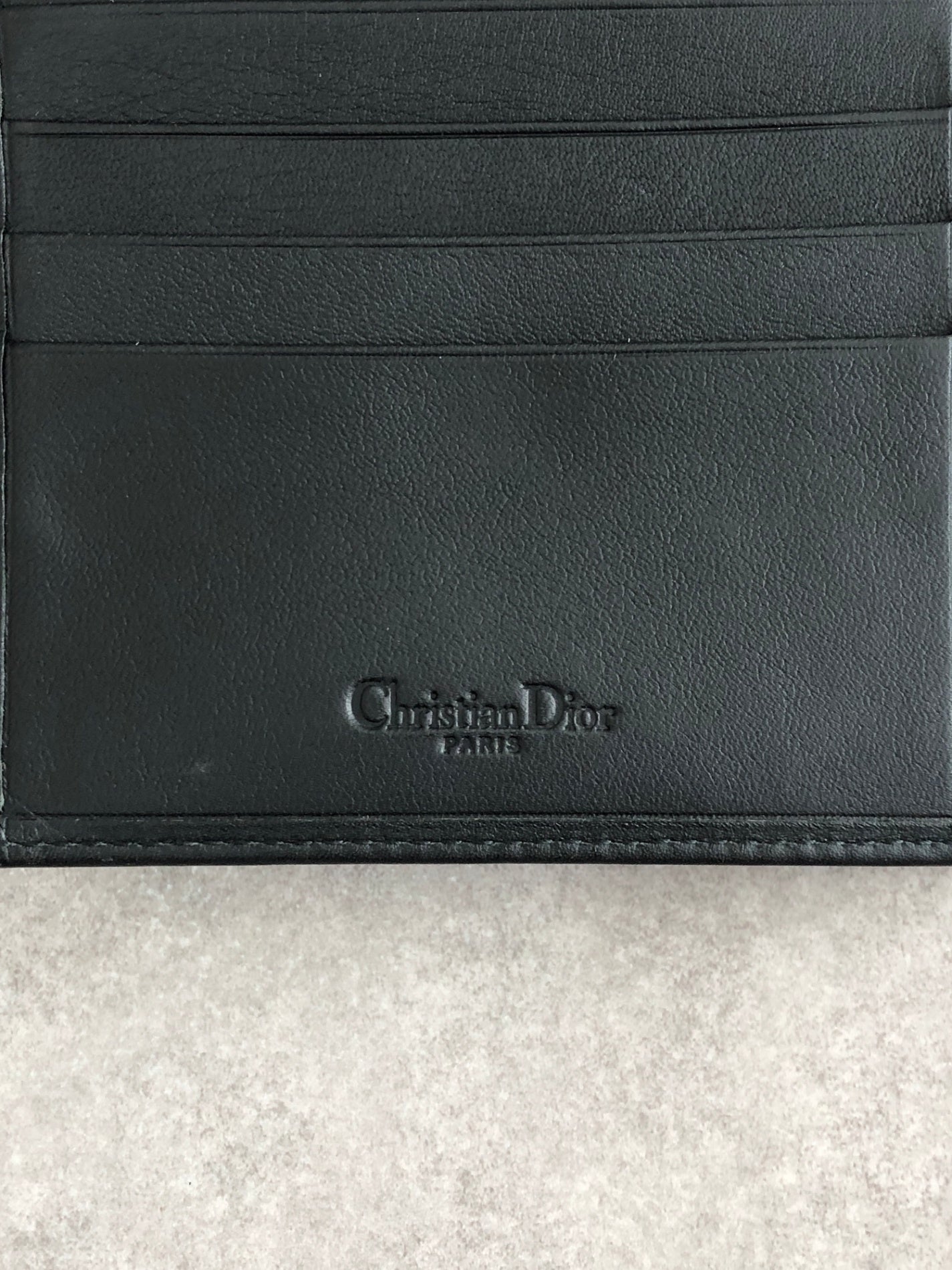 Christian Dior Logo Folded Wallet Black Vintage wafc3a
