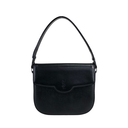 Yves Saint Laurent YSL Logo Shoulder bag Black Vintage bscs8w