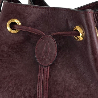 Cartier Logo Drawstring Shoulder bag Bordeaux Vintage nfywjr