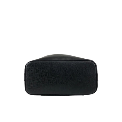 CELINE Blason Drawstring Shoulder bag Black Vintage rzrkng