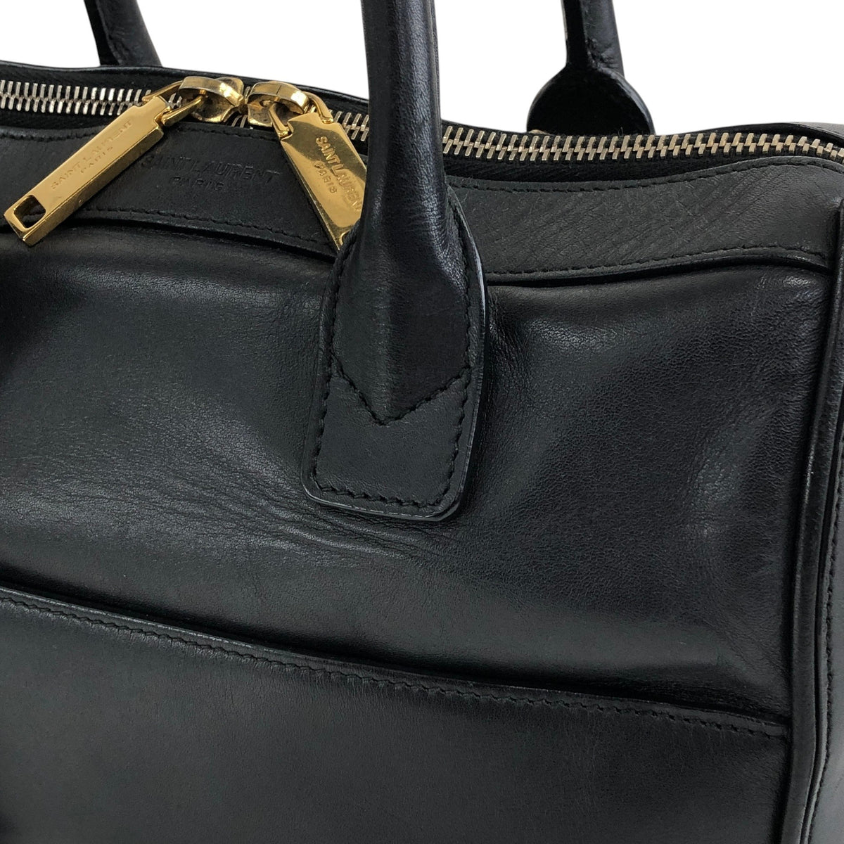 Yves Saint Laurent Two-way Handbag Shoulder bag Black Vintage 5fmarg