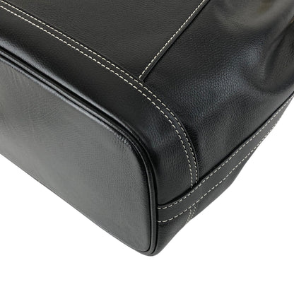 Yves Saint Laurent YSL Logo Stitch Drawstring Shoulder bag Black Vintage 2my7rj