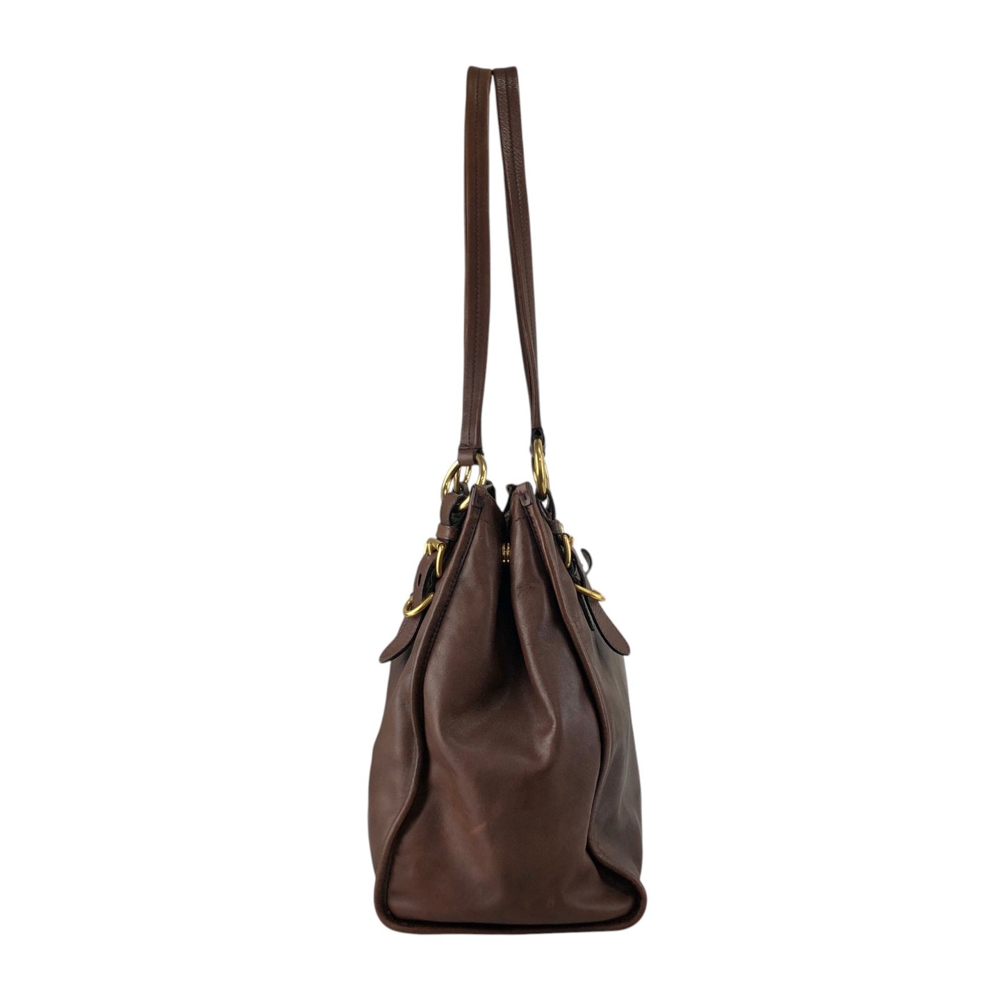 PRADA Logo Totebag Brown Vintage sznhvb