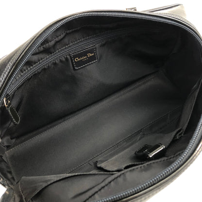 Christian Dior Trotter Patent Leather Small Boston bag Shoulder bag Black Vintage 4rr6sd