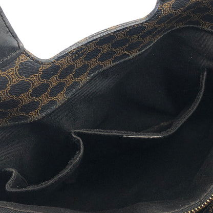 CELINE Macadam Logo Handbag Black Vintage v6cari