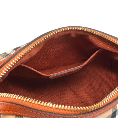 BURBERRY Nova Check Shoulder bag Beige×Orange Vintage 2e2732