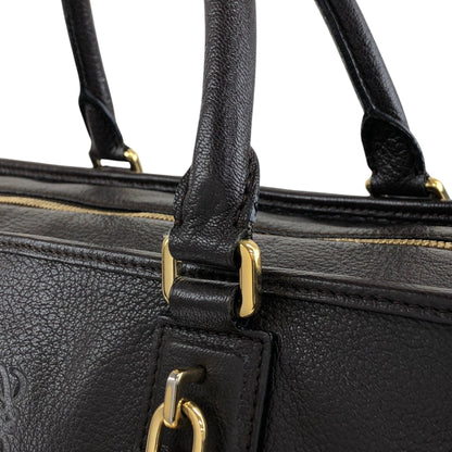 LOEWE Amazona36 Anagram Handbag Boston bag Dark Brown Vintage ihmrwb