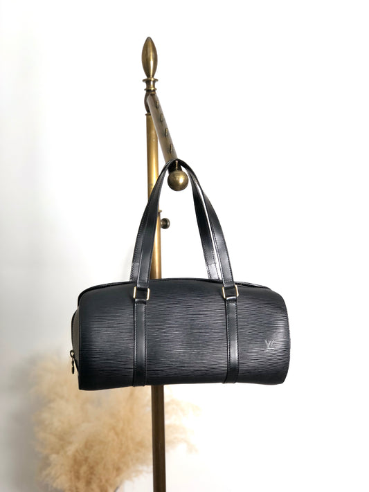 LOUIS VUITTON Handbag Barrel bag Black  Soufflot Vintage yw2s87