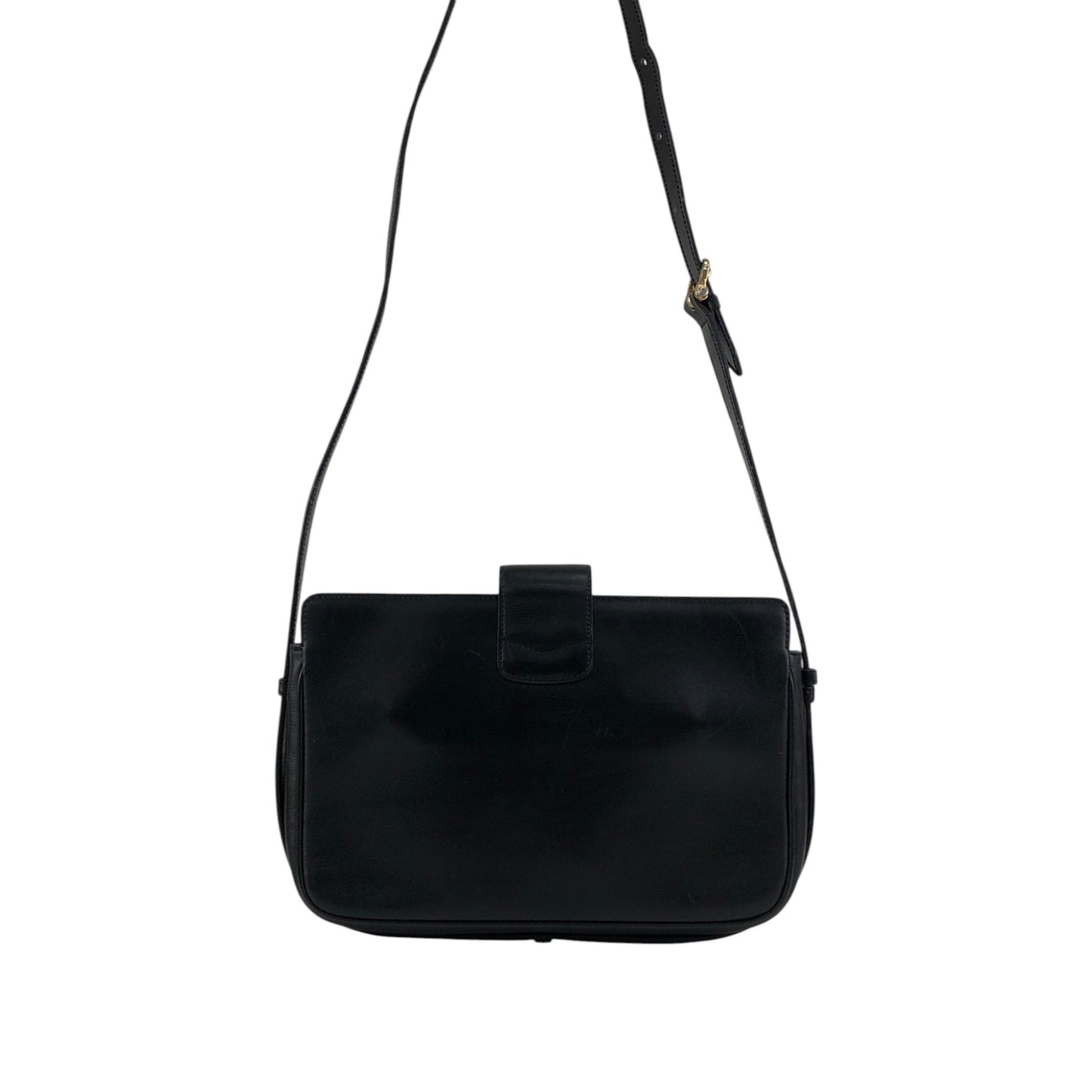 CELINE Triomphe Shoulder bag Black Vintage 5bs5ri