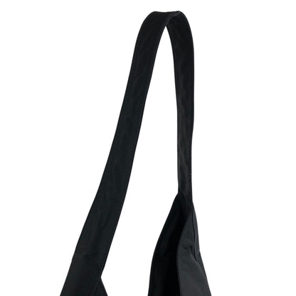 PRADA Triangle Logo Shoulder bag Hobobag Black Vintage gjymbt