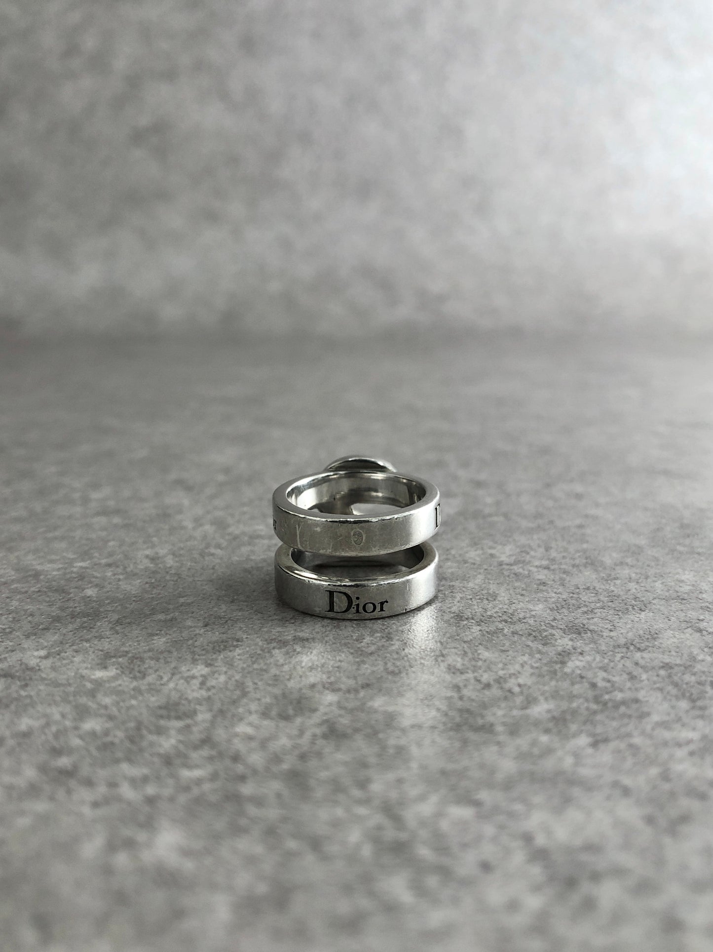 Christian Dior Logo Ring Silver Vintage tep2tx