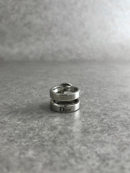 Christian Dior Logo Ring Silver Vintage tep2tx