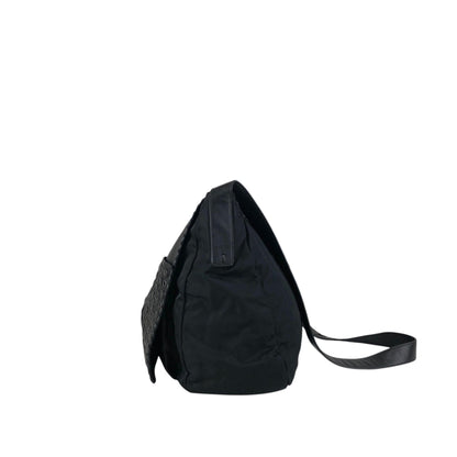PRADA Triangle Logo Shoulder bag Black Vintage g37esw