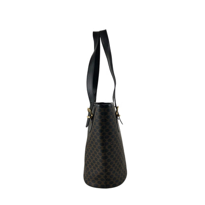 CELINE Macadam Blason Handbag Totebag Black Vintage 7r6v3e